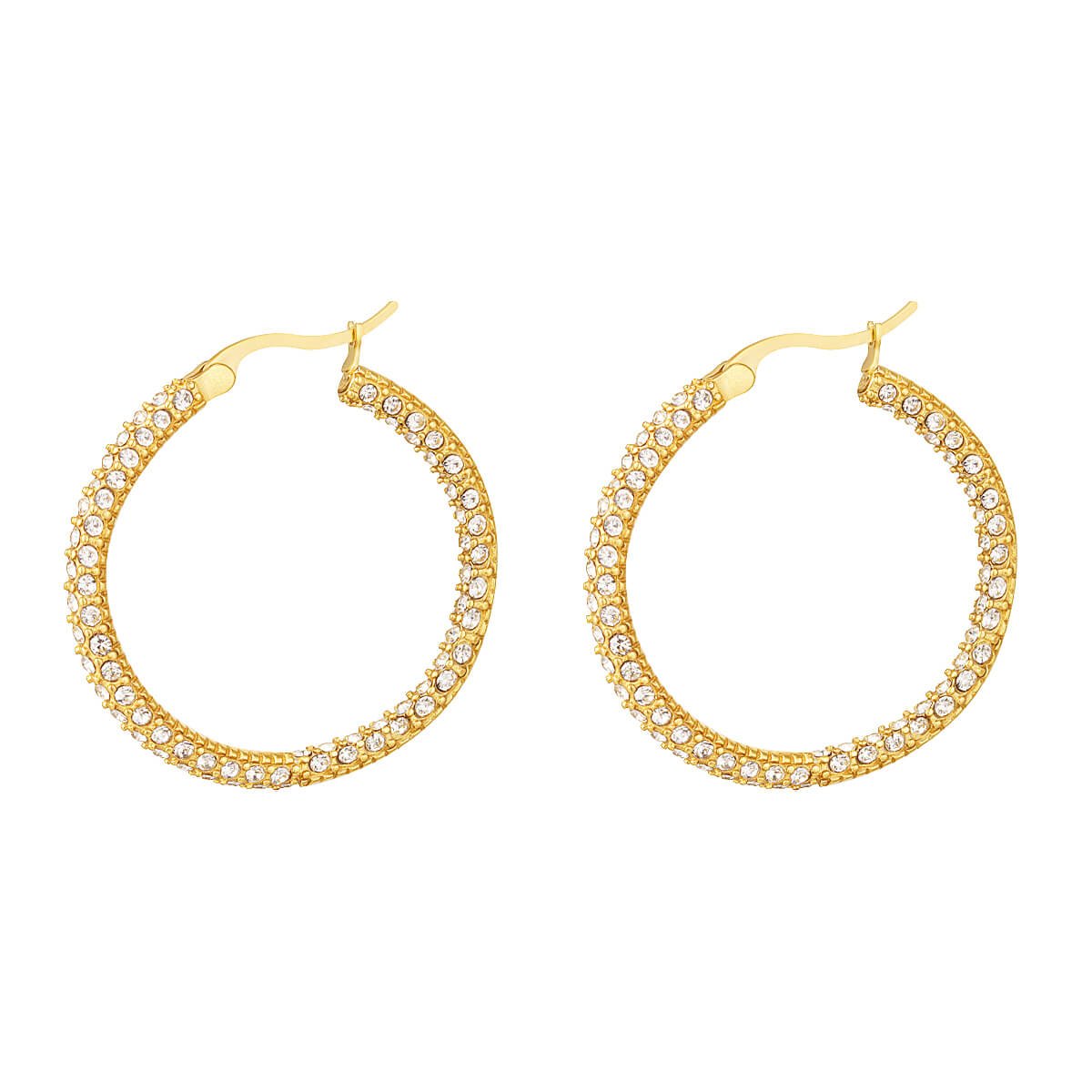 Letter Design Golden Hoop Earrings Elegant Simple Style Stainless Steel 18k Gold  Plated Jewelry Female Gift - Temu United Arab Emirates