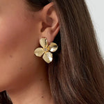 Jasmine Blumen Ohrringe Gold mit Strass | Yasèmia Earrings Yasèmia