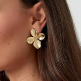 Jasmine Blumen Ohrringe Gold mit Strass | Yasèmia Earrings Yasèmia