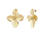 Jasmine Blumen Ohrringe Gold mit Strass | Yasèmia Earrings Yasèmia