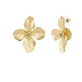 Jasmine Blumen Ohrringe Gold mit Strass | Yasèmia Earrings Yasèmia