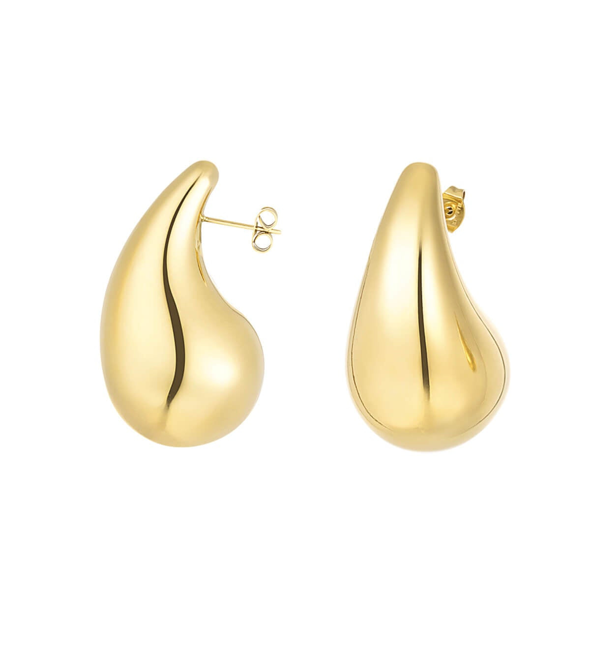 Yasèmia l Drop Earrings Large - 18K Gold Plated Stainless Steel - Yasèmia