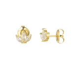 Yasèmia l Florencia Mini Studs Earrings - 18K Gold Plated Stainless Steel with Zircons - Yasèmia