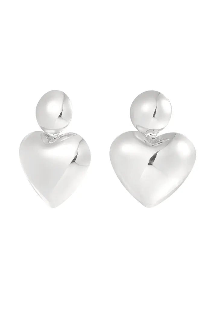 Yasèmia l Jaqueline Heart Earrings - 18K Gold - plated Metal - Yasèmia