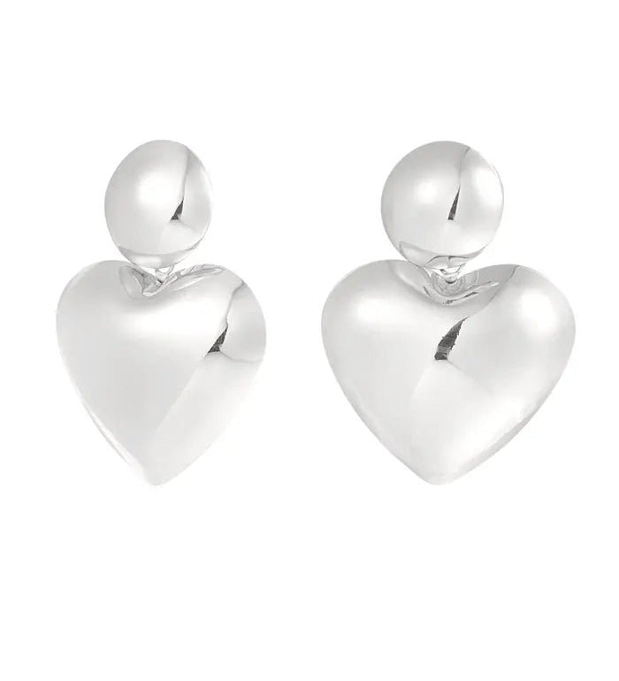 Yasèmia l Jaqueline Heart Earrings - 18K Gold - plated Metal - Yasèmia