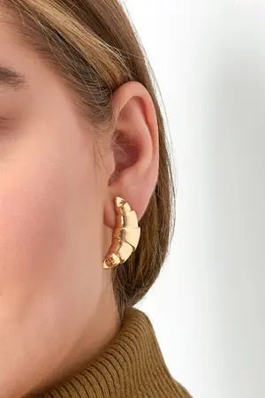 Yasèmia l Le Croissant Earrings - Gold Alloy - Yasèmia