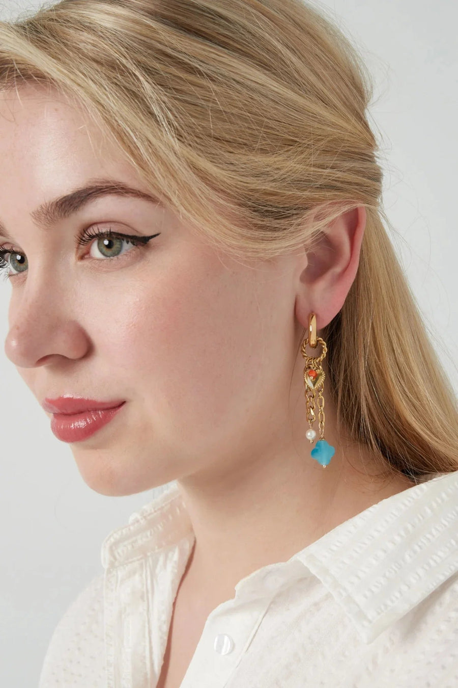 Yasèmia l Queda Earrings - 18K Gold Plated Stainless Steel - Yasèmia