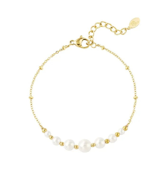 Yasèmia l Valiah Bracelet - 18K Gold Plated Stainless Steel with Pearls - Yasèmia