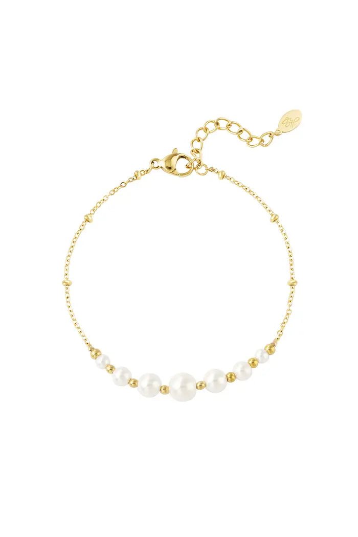 Yasèmia l Valiah Bracelet - 18K Gold Plated Stainless Steel with Pearls - Yasèmia