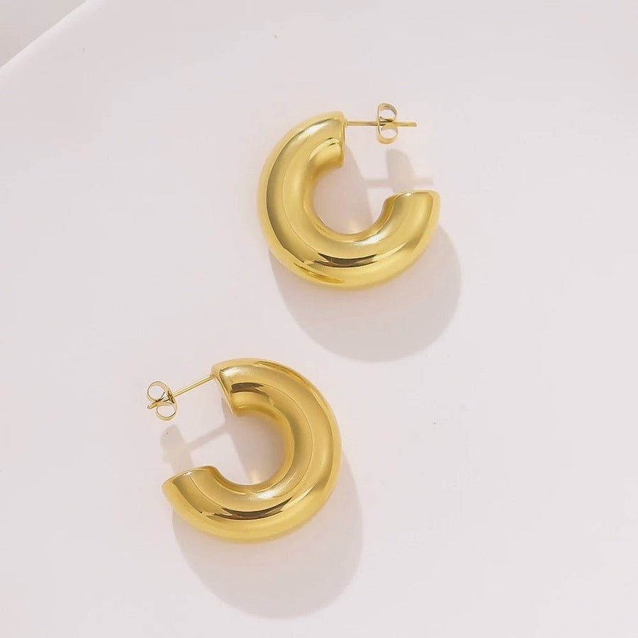 Aida Hoops - 18K Gold Plated Stainless Steel - Yasèmia