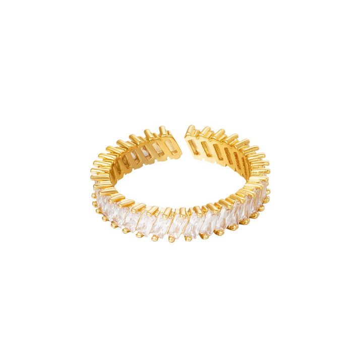 Alba Ring -18K Gold plated Zircon - Yasèmia