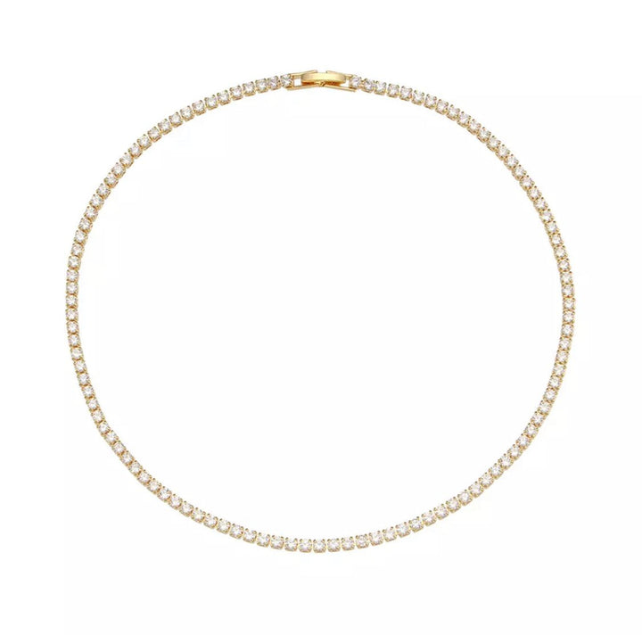 Amanda Choker Necklace - 18K Gold-Plated Stainless Steel with Zircons - Yasèmia