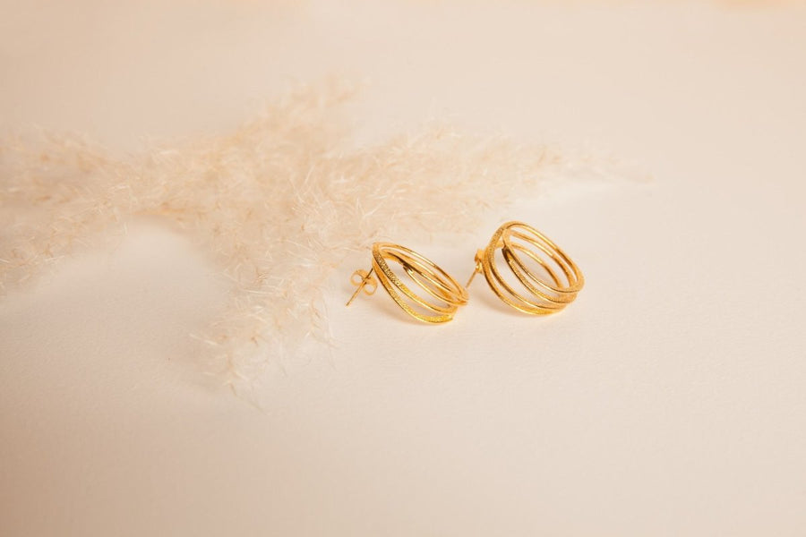 Artisia Earrings - Gold Plated Bronze - Yasèmia