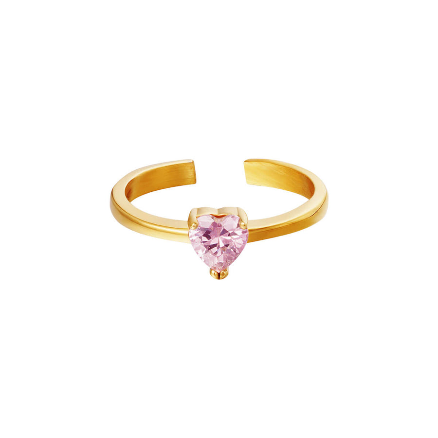 Dolores Ring - 18K Gold Plated Stainless Steel with Zircon - Yasèmia