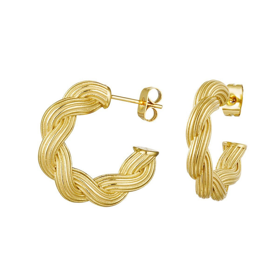 Giselle Hoops - 18K Gold Plated Stainless Steel - Yasèmia