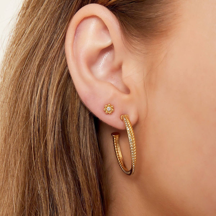 Miray Hoop Earrings - 18K Gold-plated Stainless Steel - Yasèmia