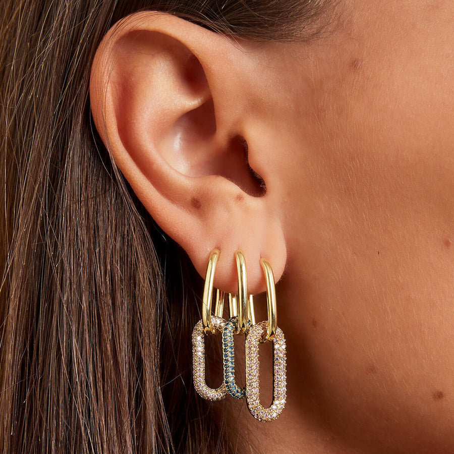 Nastazia Earrings - 18K Gold-Plated with Zircons - Yasèmia