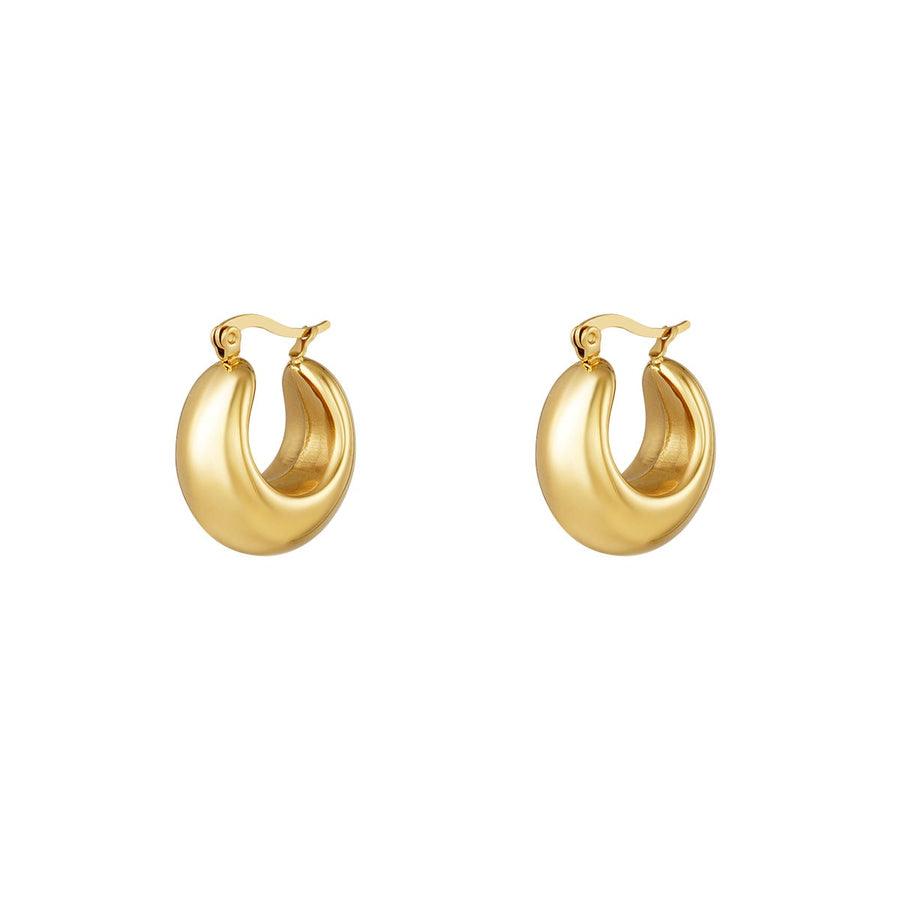 Yasèmia l Tara Creole Hoops - 18K Gold Plated Stainless Steel