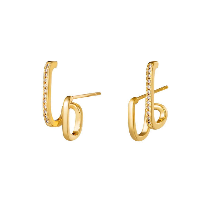 Tierra Earrings - 18K Goldplated with Zircons - Yasèmia