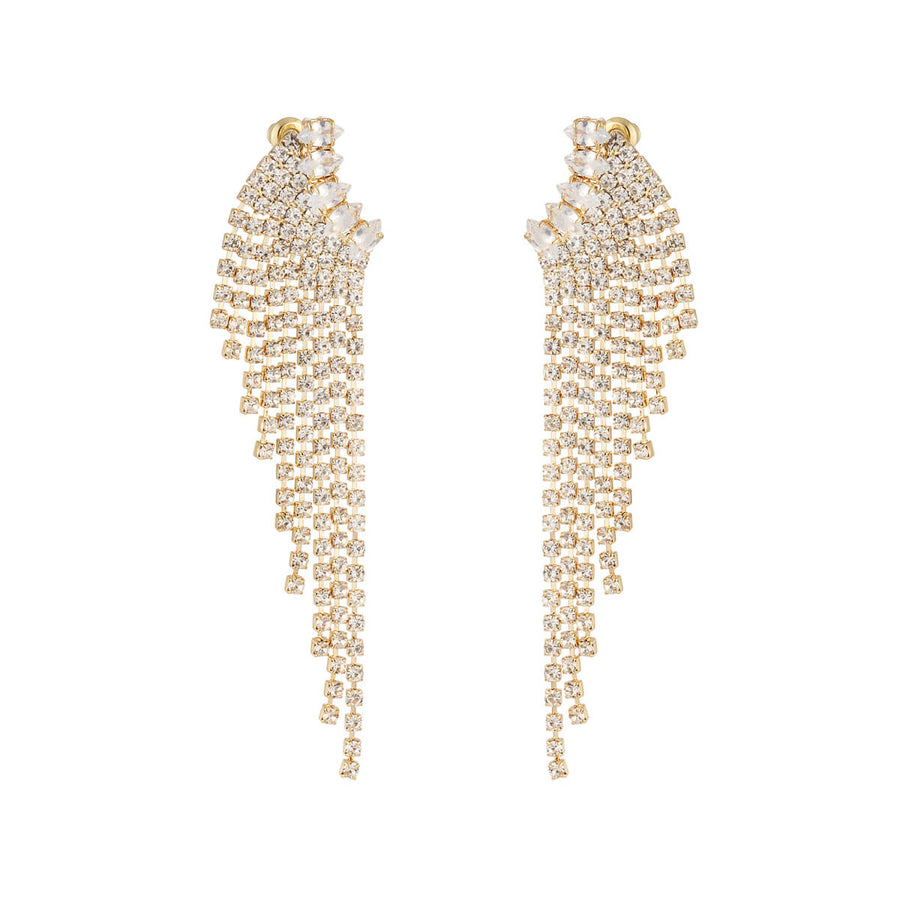 Valencia Earrings - 18K Gold-Plated Copper with Zircons - Yasèmia
